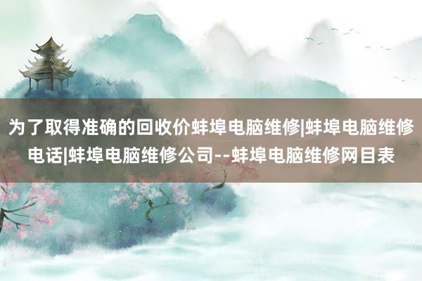 为了取得准确的回收价蚌埠电脑维修|蚌埠电脑维修电话|蚌埠电脑维修公司--蚌埠电脑维修网目表