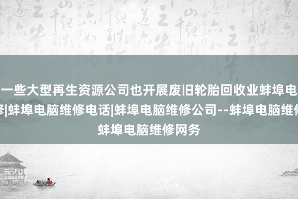 一些大型再生资源公司也开展废旧轮胎回收业蚌埠电脑维修|蚌埠电脑维修电话|蚌埠电脑维修公司--蚌埠电脑维修网务